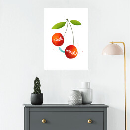 Plakat Owoce - wiśnie 