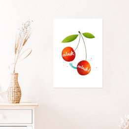 Plakat samoprzylepny Owoce - wiśnie 