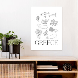 Plakat samoprzylepny Kuchnie świata - kuchnia grecka