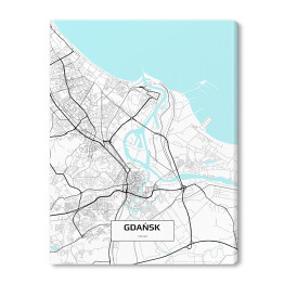 Obraz na płótnie Mapa Gdańska 