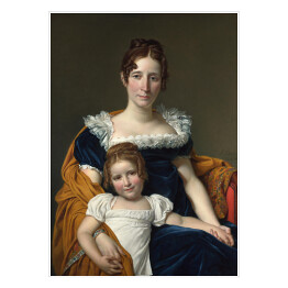 Plakat samoprzylepny Jacques-Louis David Portret hrabiny Vilain XIIII i jej córki Reprodukcja