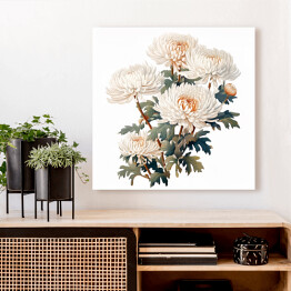 Obraz na płótnie Bukiet kwiatów Malowane astry vintage