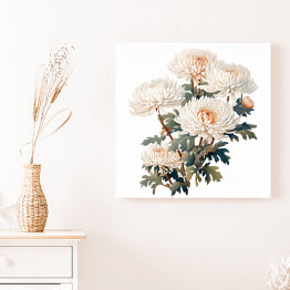 Obraz na płótnie Bukiet kwiatów Malowane astry vintage