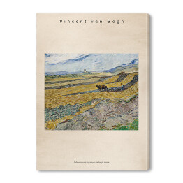  Vincent van Gogh "Pole wiosennej pszenicy o wschodzie słońca" - reprodukcja z napisem. Plakat z passe partout