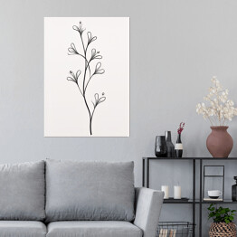 Plakat Minimalistyczna roślinność rysunek