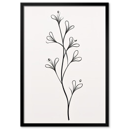 Plakat w ramie Minimalistyczna roślinność rysunek