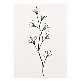 Plakat samoprzylepny Minimalistyczna roślinność rysunek