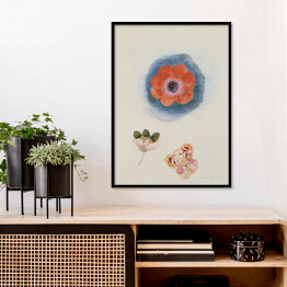 Plakat w ramie Odilon Redon Studium kwiatów. Reprodukcja