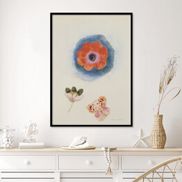 Plakat w ramie Odilon Redon Studium kwiatów. Reprodukcja