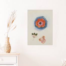 Plakat samoprzylepny Odilon Redon Studium kwiatów. Reprodukcja