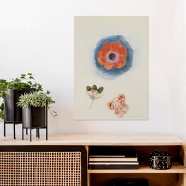 Plakat Odilon Redon Studium kwiatów. Reprodukcja