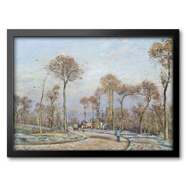 Obraz w ramie Camille Pissarro. Droga do Versailles, Louveciennes o poranku. Reprodukcja