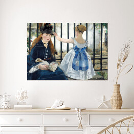 Plakat samoprzylepny Edouard Manet "Kolej" - reprodukcja