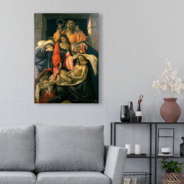 Obraz na płótnie Sandro Botticelli "Lament nad zmarłym Chrystusem" - reprodukcja