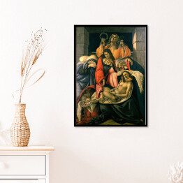 Plakat w ramie Sandro Botticelli "Lament nad zmarłym Chrystusem" - reprodukcja