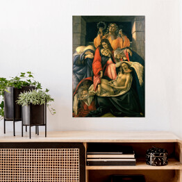 Plakat samoprzylepny Sandro Botticelli "Lament nad zmarłym Chrystusem" - reprodukcja