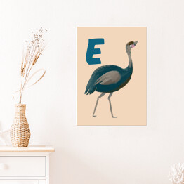 Plakat Alfabet - E jak emu