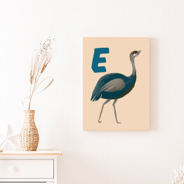 Obraz na płótnie Alfabet - E jak emu