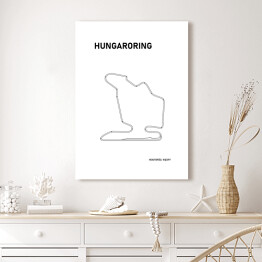 Obraz na płótnie Hungaroring - Tory wyścigowe Formuły 1 - białe tło