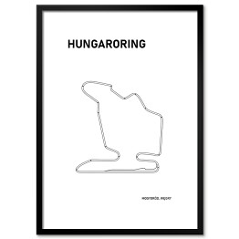 Obraz klasyczny Hungaroring - Tory wyścigowe Formuły 1 - białe tło