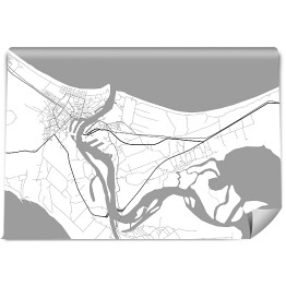 Fototapeta Minimalistyczna mapa Świnoujścia