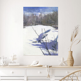 Plakat Abbott Handerson Thayer Błękitne sójki zimą Reprodukcja obrazu