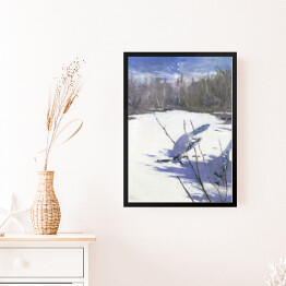 Obraz w ramie Abbott Handerson Thayer Błękitne sójki zimą Reprodukcja obrazu