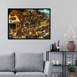 Plakat w ramie Pieter Bruegel "Netherlandish proverbs"