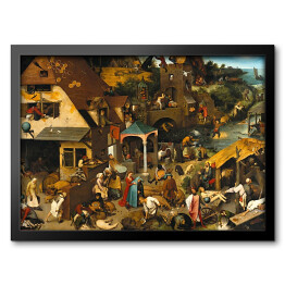 Obraz w ramie Pieter Bruegel "Netherlandish proverbs"