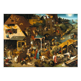 Plakat Pieter Bruegel "Netherlandish proverbs"