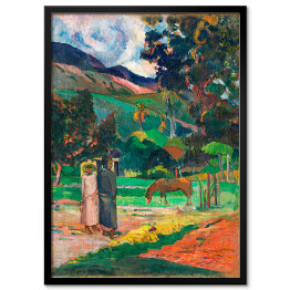 Plakat w ramie Paul Gauguin Krajobraz Tahiti. Reprodukcja