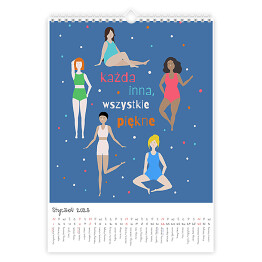 Kalendarz 13-stronicowy Kalendarz Girl Power