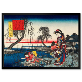 Plakat w ramie Utugawa Hiroshige Japanese women. Reprodukcja obrazu