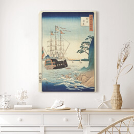 Obraz na płótnie Utugawa Hiroshige Wybrzeże w prowincji Tsushima. Reprodukcja obrazu