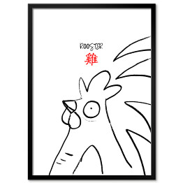 Obraz klasyczny Chińskie znaki zodiaku - kogut