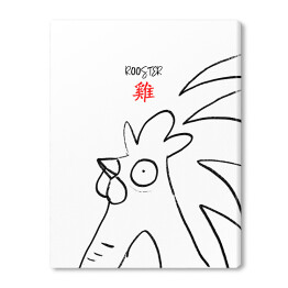 Obraz na płótnie Chińskie znaki zodiaku - kogut
