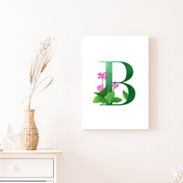 Obraz klasyczny Roślinny alfabet - litera B jak bergenia