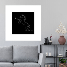 Plakat samoprzylepny Tajemniczy koń w ciemności