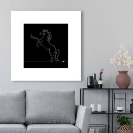 Obraz na płótnie Tajemniczy koń w ciemności