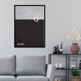 Plakat w ramie "Cast Away" - minimalistyczna kolekcja filmowa