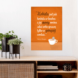 Plakat samoprzylepny Typografia - Kobieta jest jak herbata w torebce