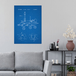 Plakat Kosmos - patenty na rycinach blueprint