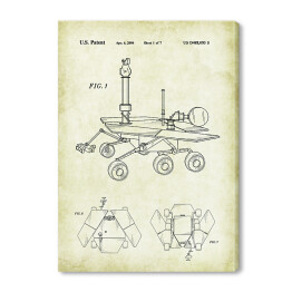Obraz na płótnie Kosmos - patenty na rycinach vintage