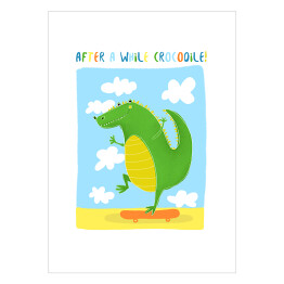 Plakat samoprzylepny Wesoły krokodyl