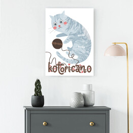 Obraz na płótnie Ilustracja - kotoricano - kocie kawy