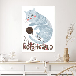 Plakat Ilustracja - kotoricano - kocie kawy