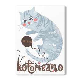Obraz na płótnie Ilustracja - kotoricano - kocie kawy