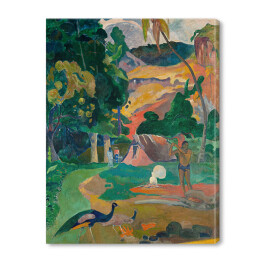 Paul Gauguine "Krajobraz z pawiami" - reprodukcja