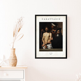 Obraz w ramie Caravaggio "Ecce Homo" - reprodukcja z napisem. Plakat z passe partout
