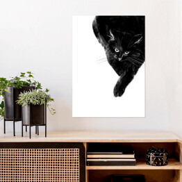 Plakat Zły czarny kot 